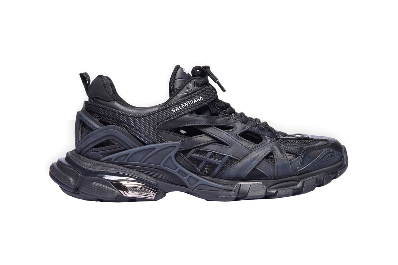 balenciaga mixed media leather track sneakers from neiman marcus